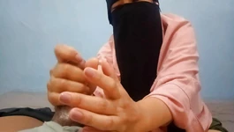 Hijab-mädchen handjob langsam