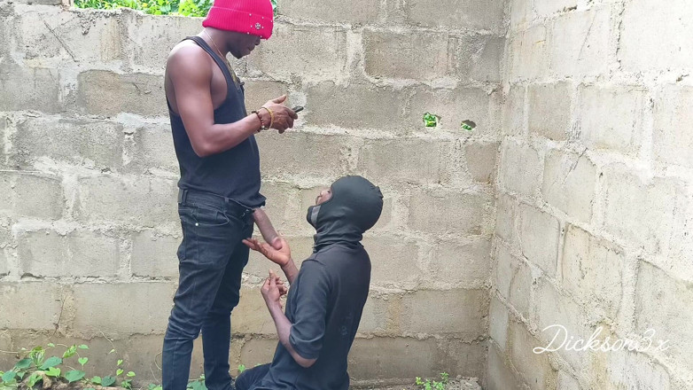 Dickass3x: Bend Ebony Sibuk Berkrim Di Bangunan Yang Belum Siap