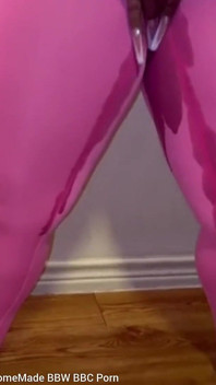 Desperate for a Wee Pissing My Self in Nylon Leggings