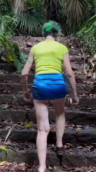 Walking up Old Stairs in the Hawaiian Rainforest