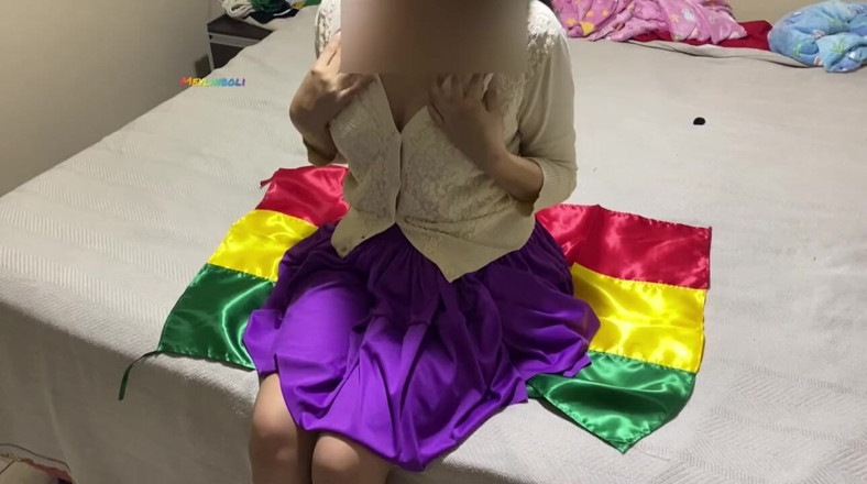 MeylinBoli: 18-year-old Bolivian Cholita Loses Virginity in Real Amateur Homemade Casting