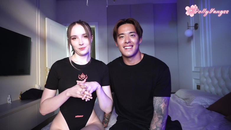 Polly Yangss: Cute Asian Guy Gets a Private Russian Lesson and Amazing...