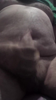 Handsome Mature Chubby with Big Fat Cock Masturbating Until I Cum a Lot in the Foreground for You Comments