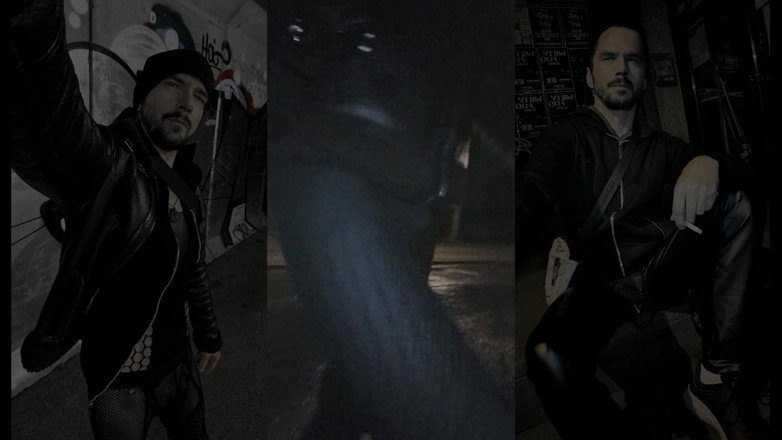 kinkygaynudist: ホット・レイン・ウォーク(ガーターとバルジ・メギンス)