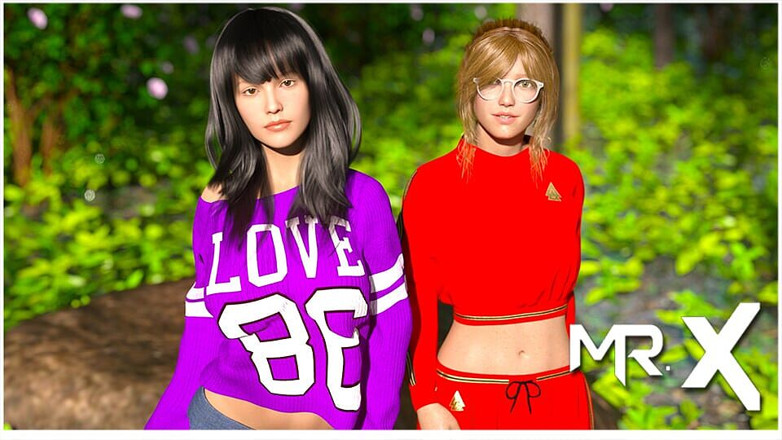 Mr Studio X: Dusklight Manor - Des copines s’embrassent tendrement E1 n ° 861