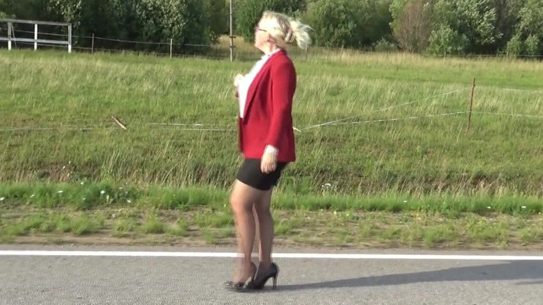 Nylon-Heels: Business style - sexy lady (full version)