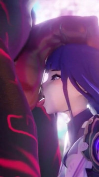 Raiden Shogun Genshin Impact Worshiping a Big Mitachurl Cock Porn Hilichurl 60 Fps