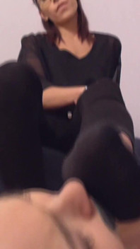 Lezdom Sock Sniffing