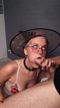 Sexy Witch Plays with a Dick