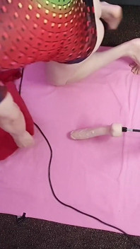 Mike Essex Locked in Chastity and Fucked with Huge Dildo