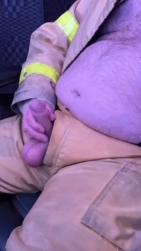 Firefighter Jerkoff and Cum