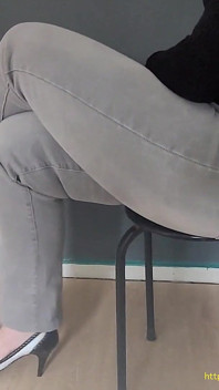 Toe Tapping in Thight Jeans