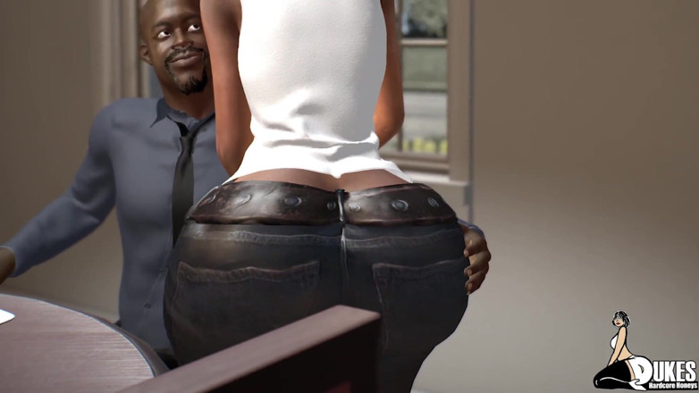 Dukes Hardcore Honeys: Big butt Jewish teacher gets smashed by big black cock