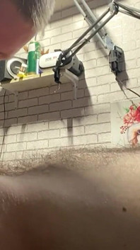 Stepdaddy Uses Young Mouth for Hairy Cock and Cum