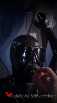 Rikki Gas Mask Session: Latex Suit, Sex Machine, Drooling & Full Restraint