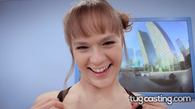 Tug Casting: Tug Casting Rebecca Vanguard Fitness Audition Turned Handjob