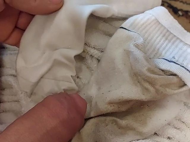 Very Horny Cumshot Without Hand Only with My Toy on Dick Big Cumshot on My Dirty Socks (Michael Ragnar)
