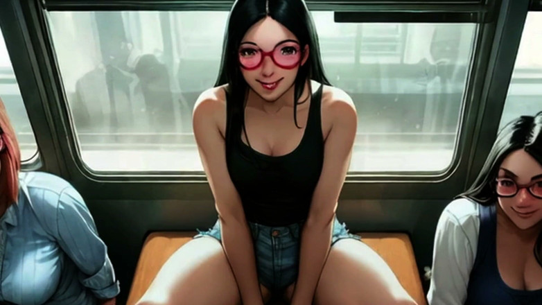 Spicy Toons: Lin Plays Footsie on the Train 2