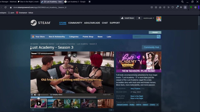 LewdArcade: Lust Academy, saison 3, galerie [partie 02] Jeu porno [18+] Jeu de roman visuel...