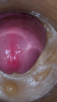 Precum Squirting in My Pussy Toy Camera in Vagina 4K. Extreme Close up!
