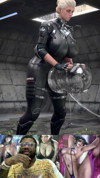 Special Agent Waifu Grows a Fat Futa Cock and Cums in Her Suit