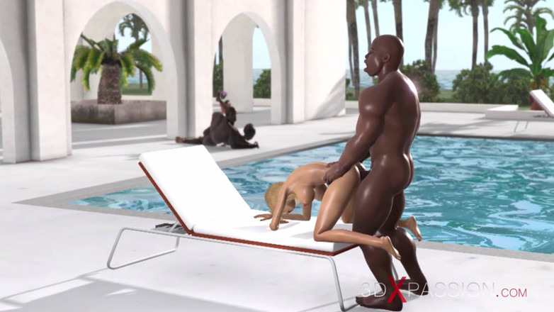 3dxpassion: Two black bodyguards fuck hard young beautiful girls in an...