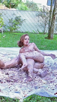 Tight Babes Getting Naked and Messy in Cake!