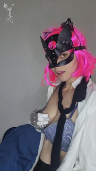 Be Seduced by My Tits as I Masturbate with My Kitty Mask