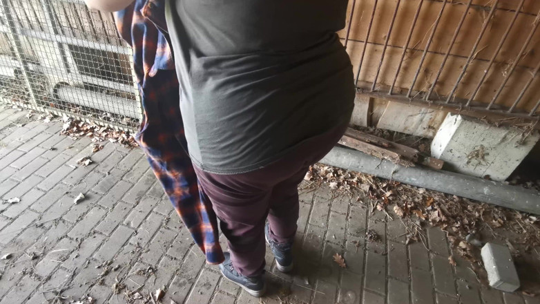 Bouncy Tits Action: Slapping Her Tits Near Railway and in Small Hut