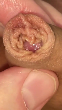 Foreskin Play Small Juicy Cock