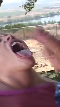 Outside in the Park She Blows His Thick Cock