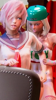 ヤオイ - 継父のソファでセックスする2人のフェムボーイ