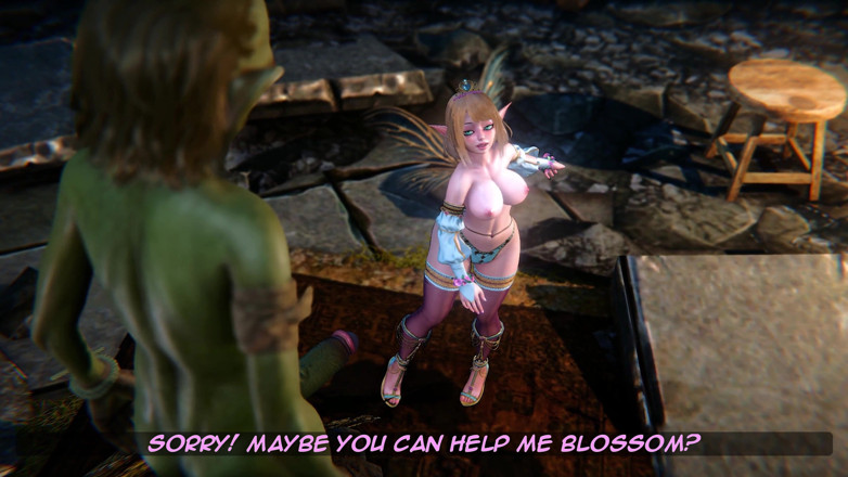 Priapus: Fairy verliest haar maagdelijkheid aan een grote lul goblin (3D)