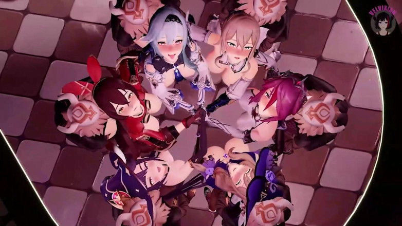 Velvixian: Genshin Impact - 巨大な乱交セックス