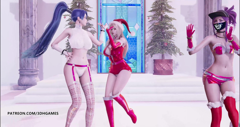 3D-Hentai Games: [MMD] All i want for christmas is you Ahri Akali...