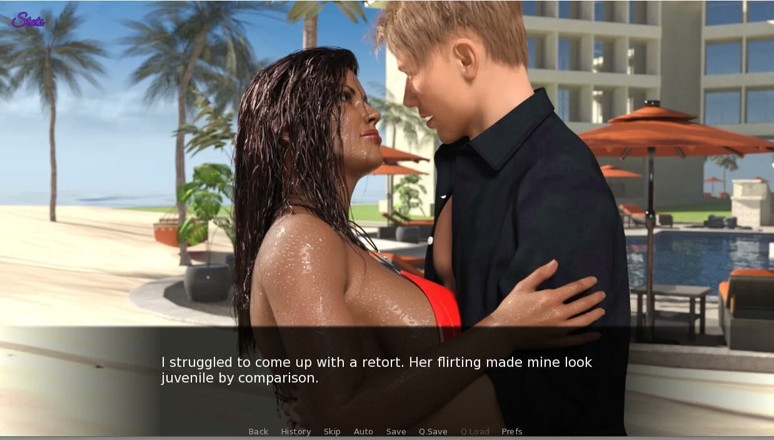 XXX Games Bunk: Wet Bikini Wearing Wife in Beach