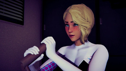Waifu club 3D: Gwen jerks off your cock until you cum