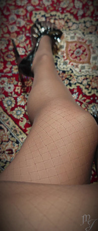 Spiked High Heels with Stockings
