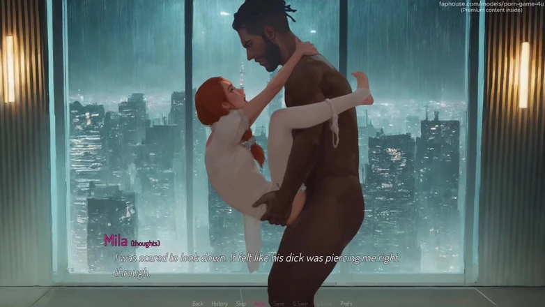 PORNGAME4U: Söt hembiträde Mila blir krossad hårt av en stor svart...