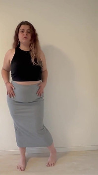 Tight Kjol Gasiga Pruttar I Lång Kjol