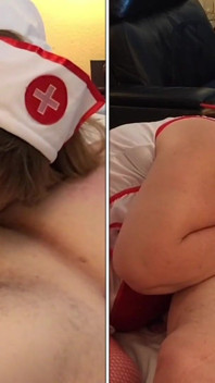 Oma-krankenschwester: Schwanz Lutschen Und Dildos Ficken