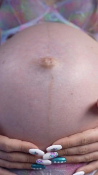 9 Month Pregnant Belly Is Hungry
