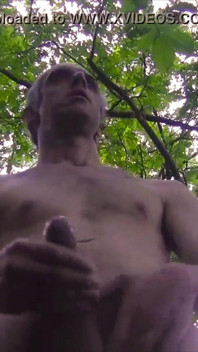 Nice and Long Cumshot, Shirtless, in a Public Forest