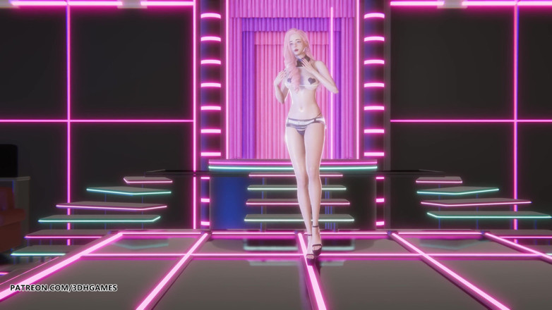 3D-Hentai Games: [MMD] KARA - сексуальный стриптиз CUPID Seraphine 4K Лига легенд KDA, корейский танец