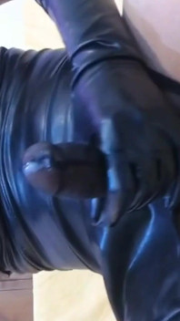 Cum & Piss in Black Nylon and Leather Promo
