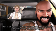 Sassy comics: Velký čůrák taxikář bere kundičku vysokoškolačky jako platbu