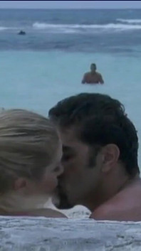 Gorgeous Vittoria Risi Always Hot and Seductive Has Sex with Two Men Enjoying a Double Penetration on an Exotic Beach