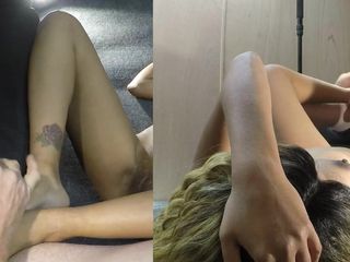 Glass Desk Productions: ダヤナラのフットボックス。妊娠中のふしだらな女は彼女の足でコックをジャークオフ。