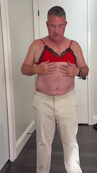 A Strip Show in Red Lingerie