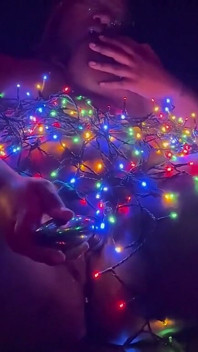 Ebony BBW Masturbates Christmas Edition